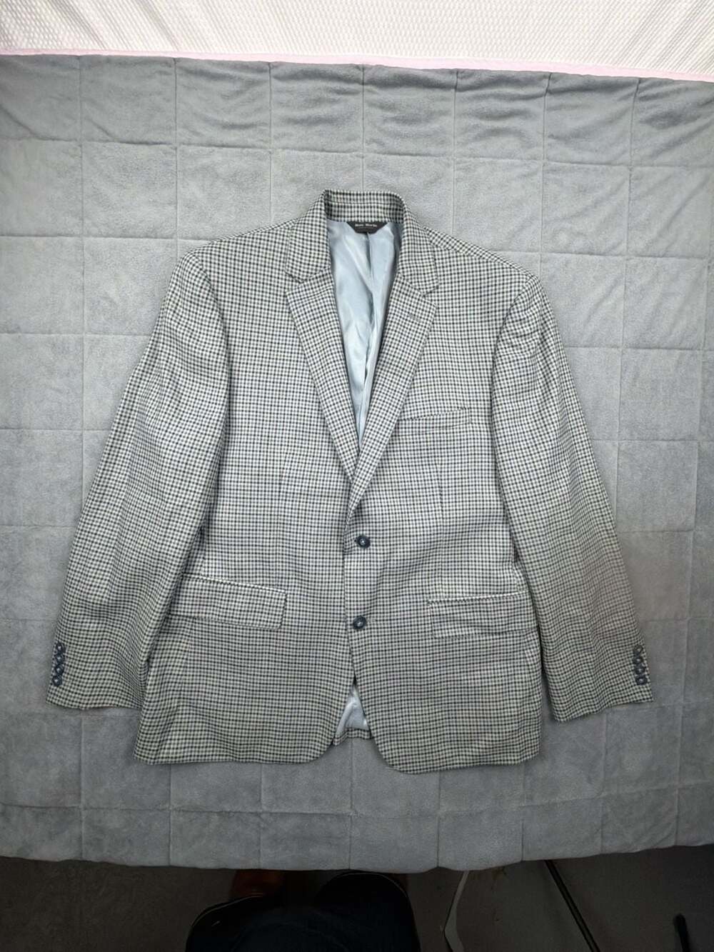 Marc Martin New York Houndstooth Wool Blend Blazer